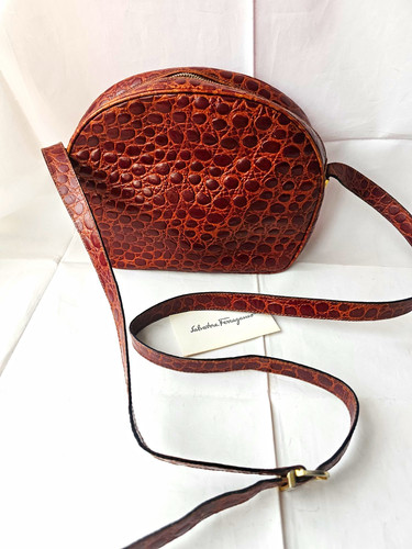 Salvatore ferragamo brown croc - salvatore,