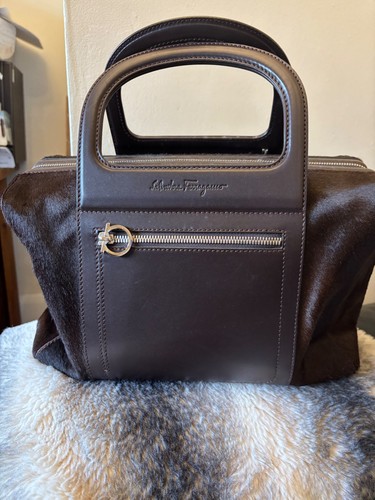 Ferragamo brown leather and